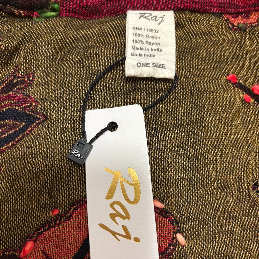 Magical embroidered, long duster-style Boho dream coat with pockets, "One Size" - Picture 12 of 15